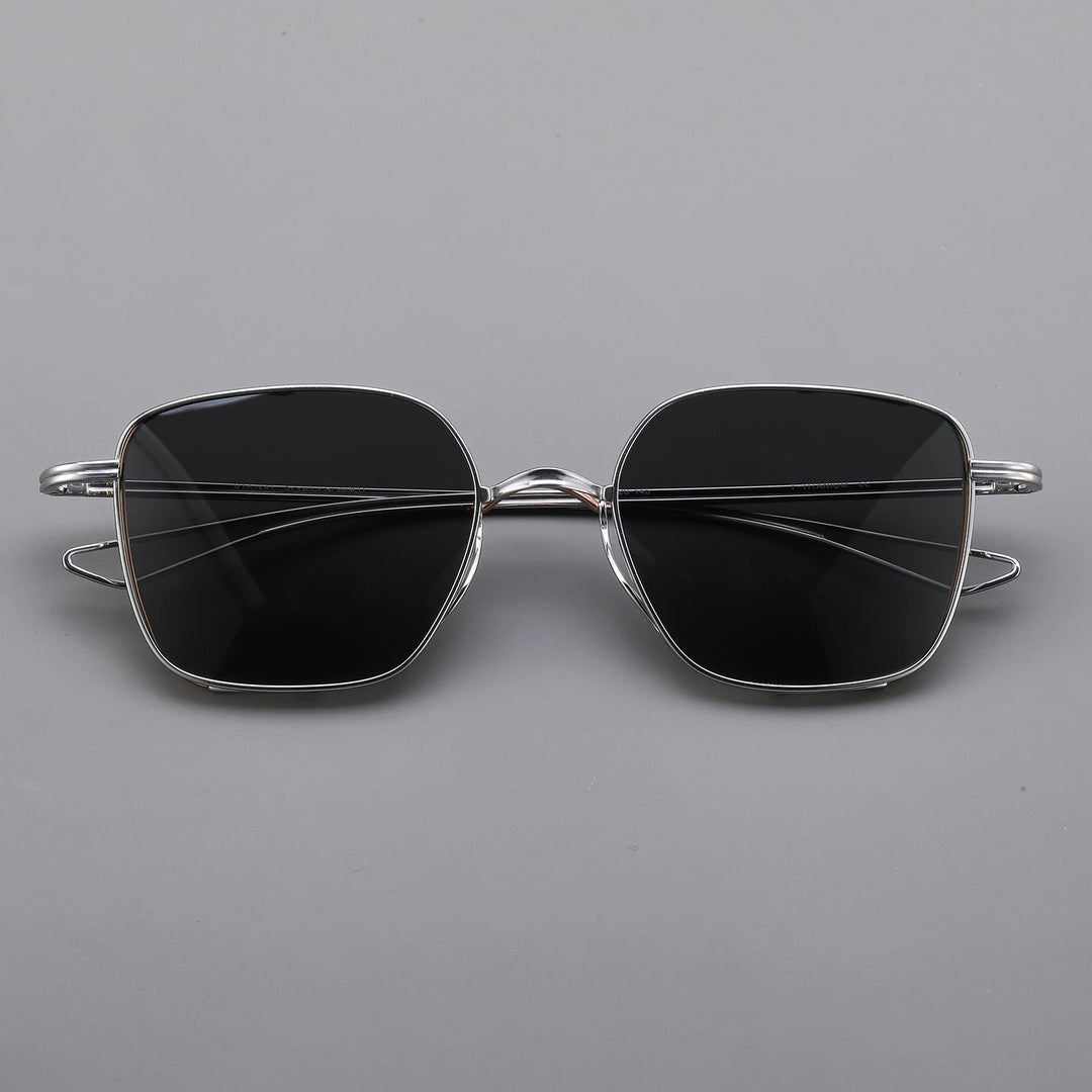 Black Mask Men Full Rim Square Titanium Polarized Sunglasses BM-D124S