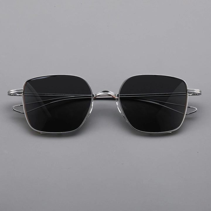 Black Mask Men Full Rim Square Titanium Polarized Sunglasses BM-D124S