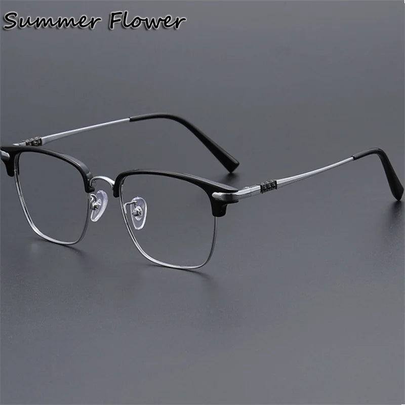 Summer Flower Women's Full Rim Square Tr 90 Alloy Eyeglasses 690002