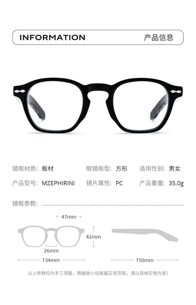 Nobler Women's Full Rim Oval Square Acetate Eyeglasses 15042