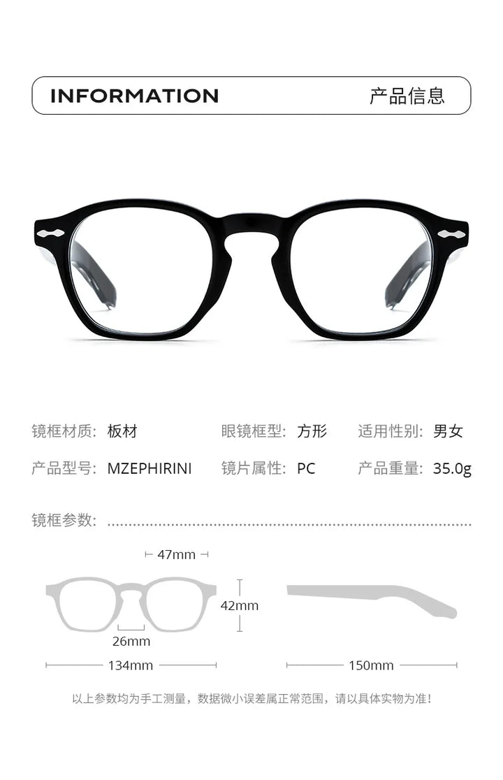 Nobler Women's Full Rim Oval Square Acetate Eyeglasses 15042
