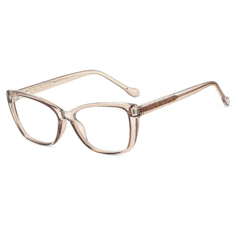 CCspace Women's Full Rim Cat Eye Tr 90 Titanium Reading Glasses 312914