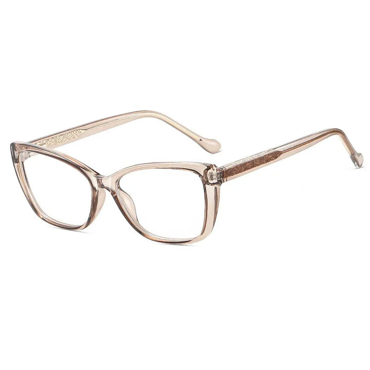 CCspace Women's Full Rim Cat Eye Tr 90 Titanium Reading Glasses 312914