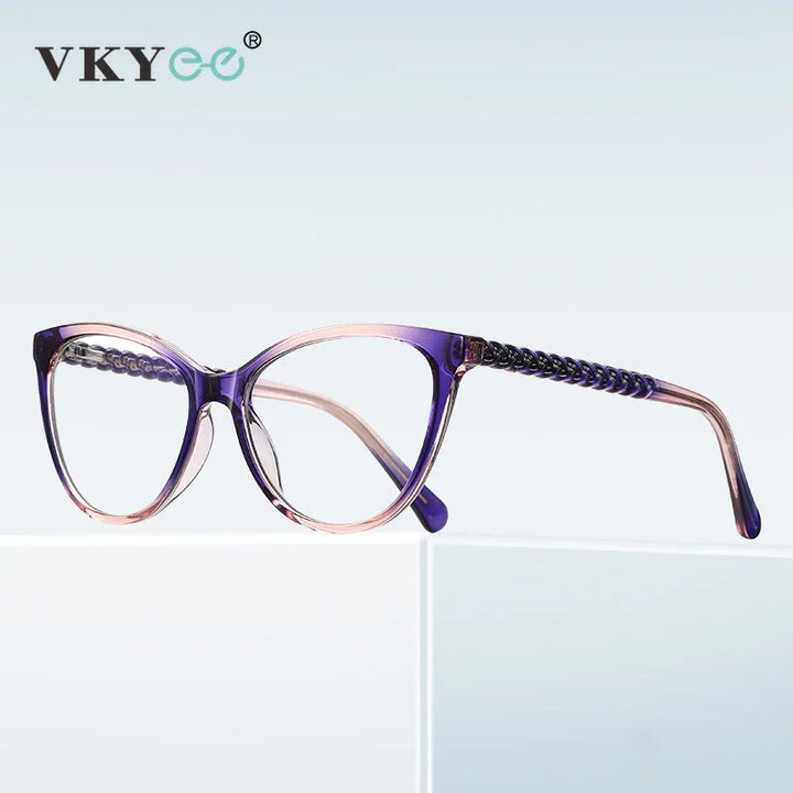 Vicky Unisex Full Rim Tr 90 Stainless Steel Cat Eye Reading Glasses 2136 Reading Glasses Vicky   