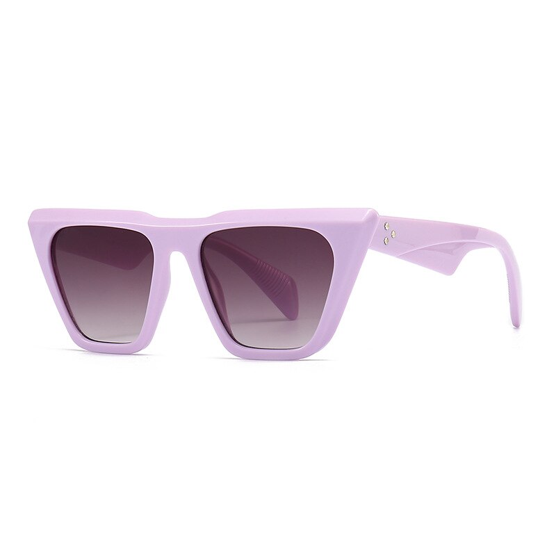 CCSpace Unisex Full Rim Square Cat Eye Tr 90 UV400 Sunglasses 56215 Sunglasses CCspace Sunglasses C3Purple  