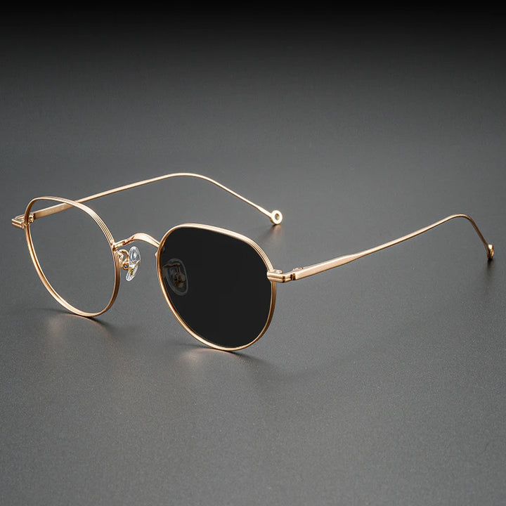 Kocolior Women's Full Rim Flat Top Round Titanium Photochromic Reading Glasses 513125