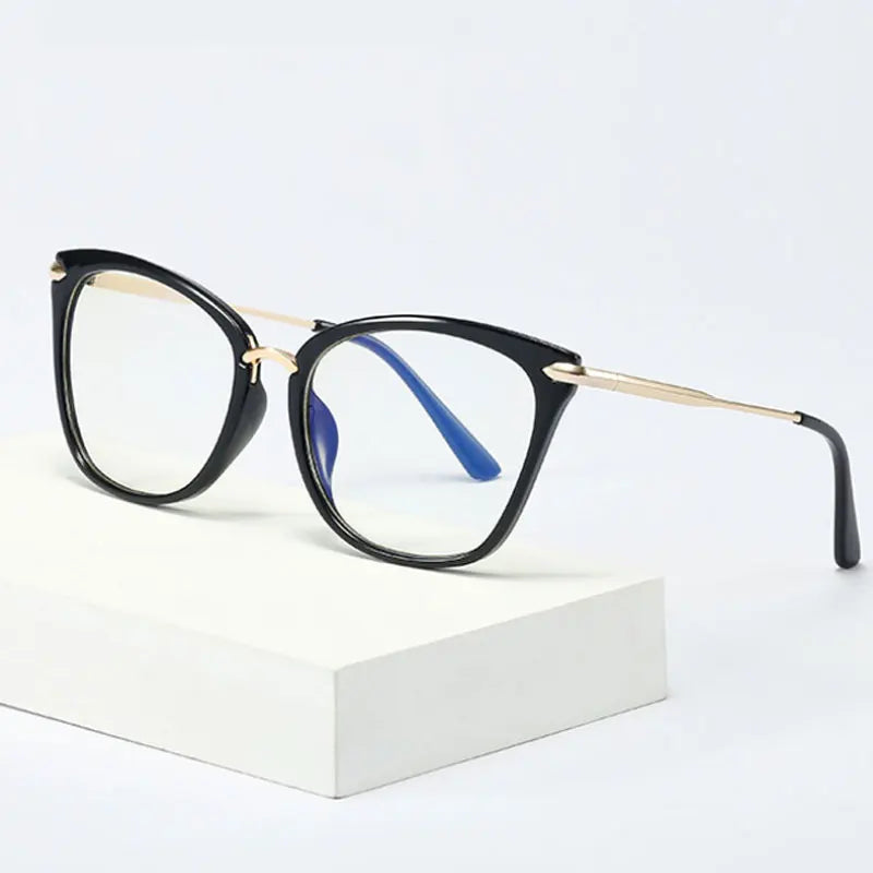 Handoer Women's Full Rim Big Square Cat Eye Tr 90 Alloy Eyeglasses 95138