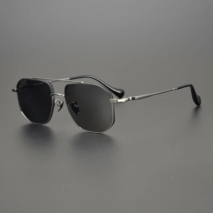 Bobbie Unisex Full Rim Pilot Titanium Polarized Sunglasses 1350Z