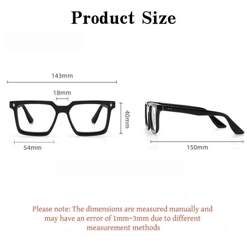 Yimaruili Unisex Full Rim Square Acetate Eyeglasses F3305 — view 2 | Yimaruili at FuzWeb