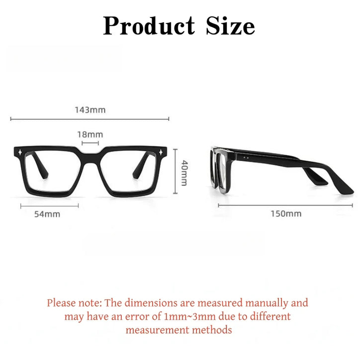 Yimaruili Unisex Full Rim Square Acetate Eyeglasses F3305 — view 2 | Yimaruili at FuzWeb