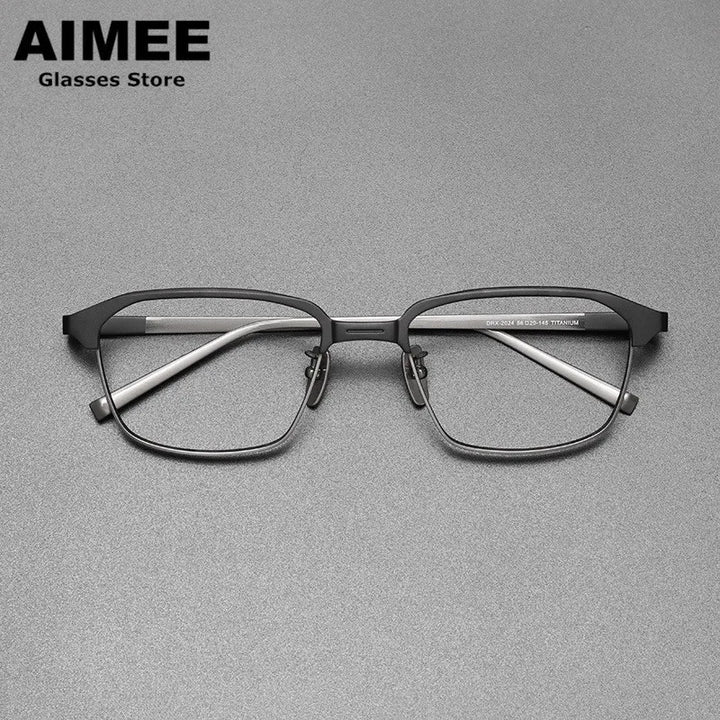 Aimee Unisex Full Rim Square Titanium Eyeglasses 41824 Full Rim Aimee   