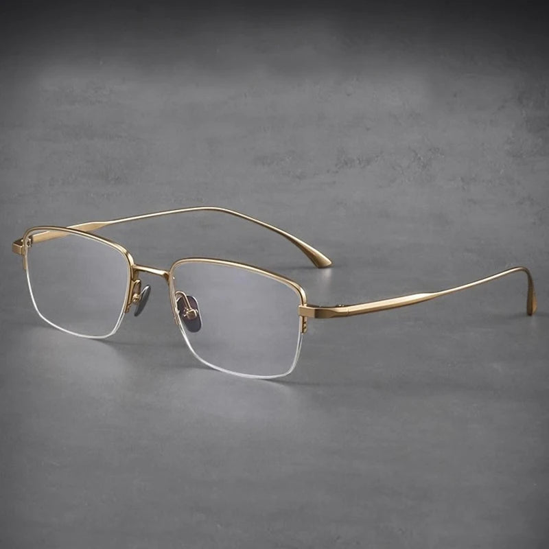 Blackmask Unisex Semi Rim Square Titanium Eyeglasses Fuz 5