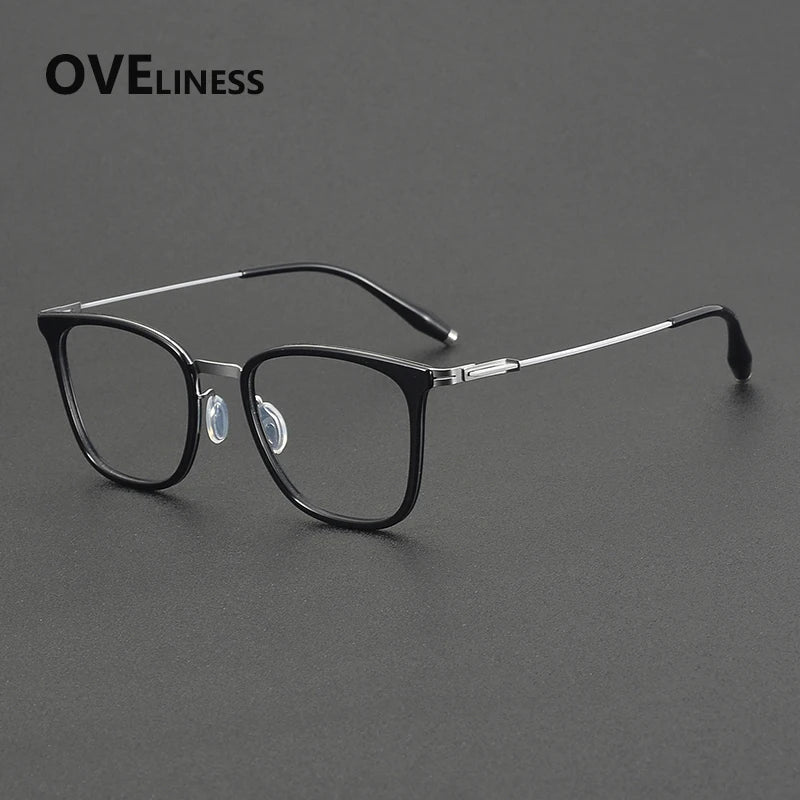 Oveliness Women's Full Rim Square Titanium Acetate Eyeglasses 22507