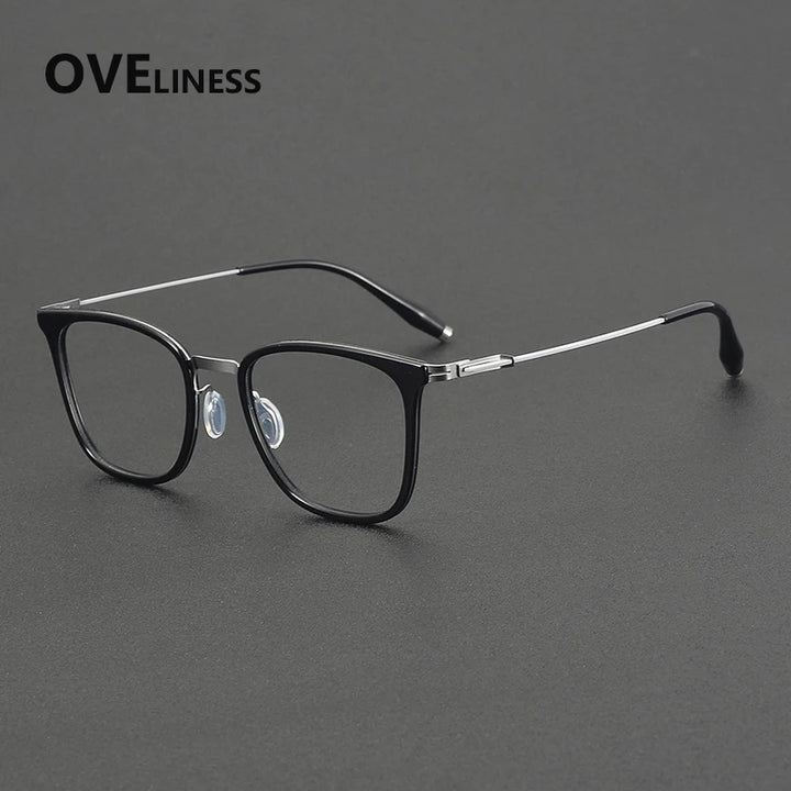 Oveliness Women's Full Rim Square Titanium Acetate Eyeglasses 22507