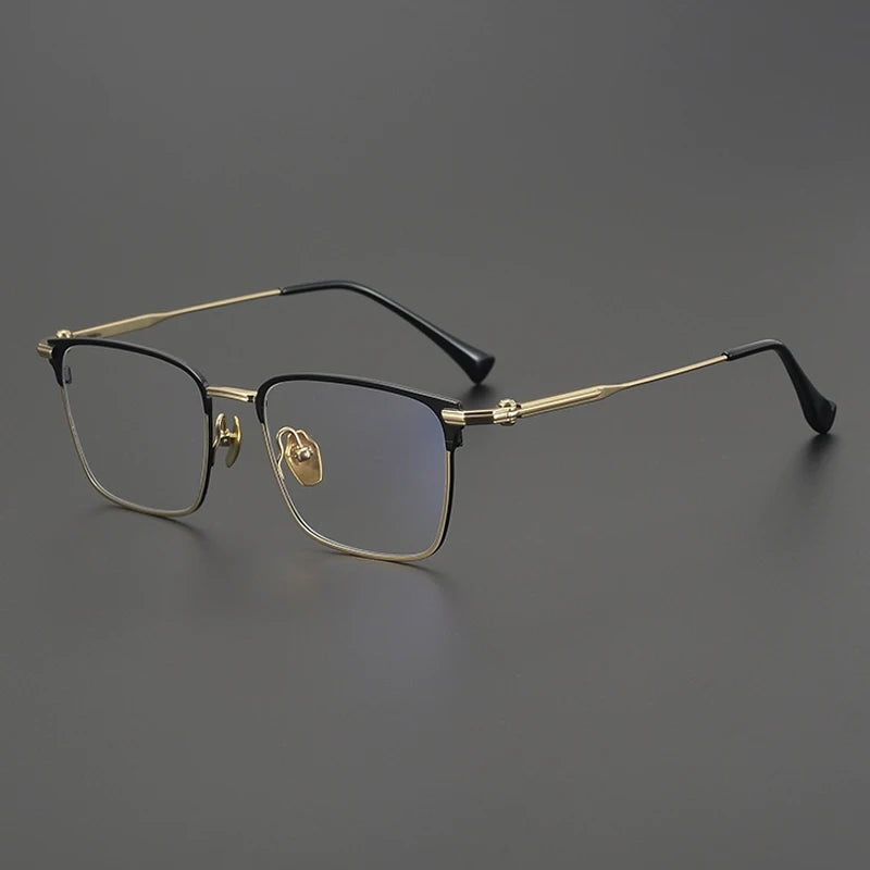 Gatenac Unisex Full Rim Square Titanium Eyeglasses Gxyj4010