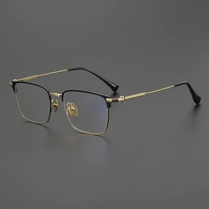 Gatenac Unisex Full Rim Square Titanium Eyeglasses Gxyj4010
