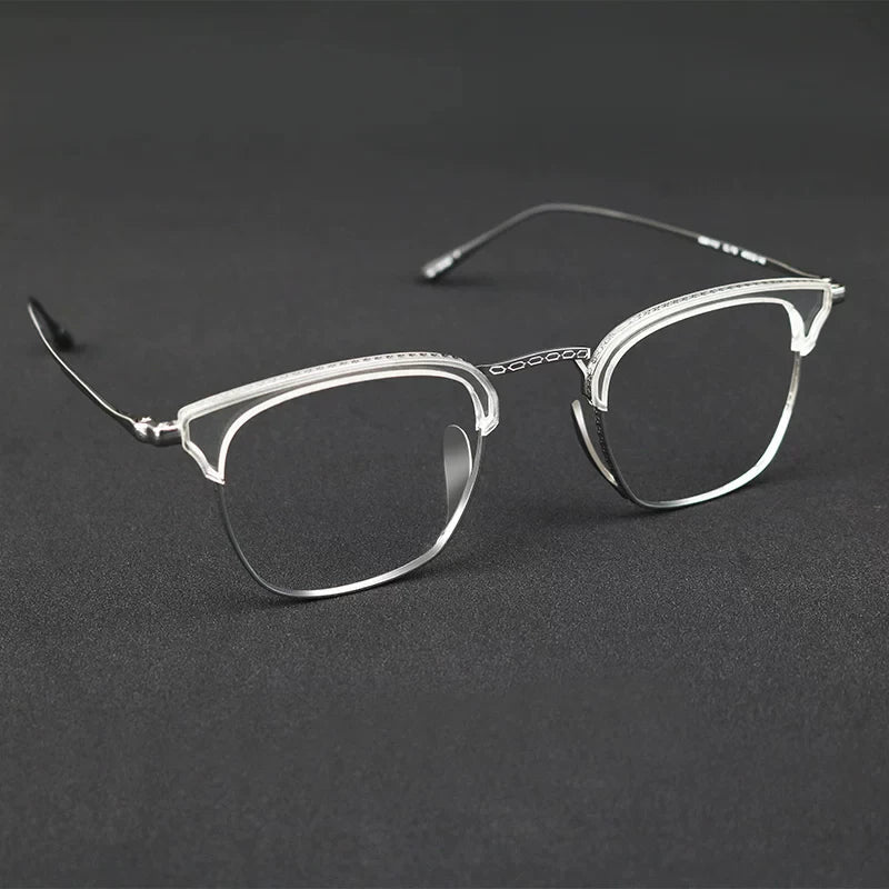 Blackmask Unisex Full Rim Square Titanium Eyeglasses BM-KM1112