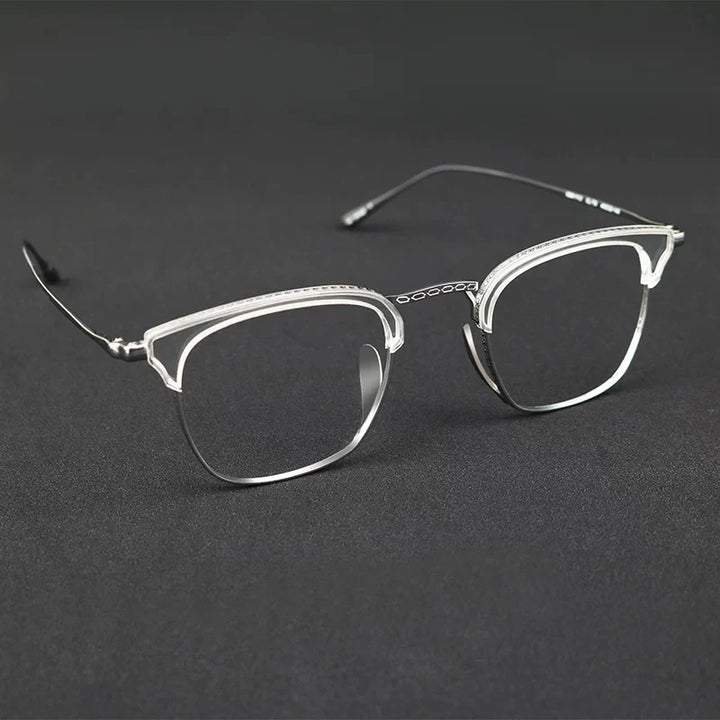 Blackmask Unisex Full Rim Square Titanium Eyeglasses BM-KM1112