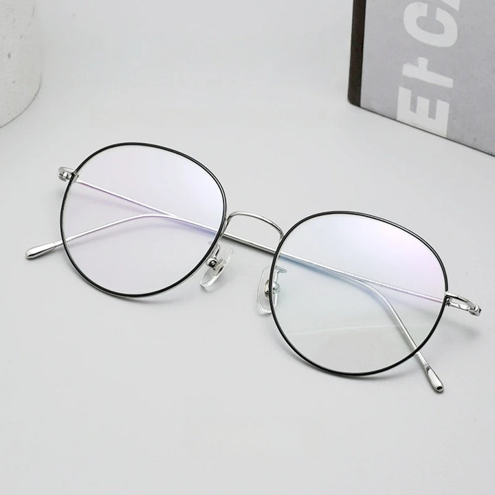 Yimaruili Women's Full Rim Oval Round Titanium Eyeglasses 85187