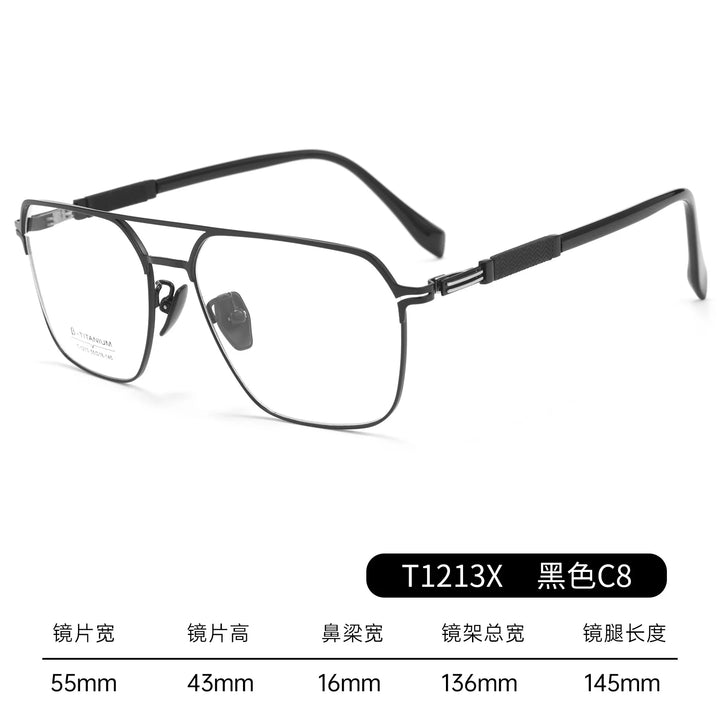 Bclear Men Full Rim Square Alloy Eyeglasses BSF-T1213X