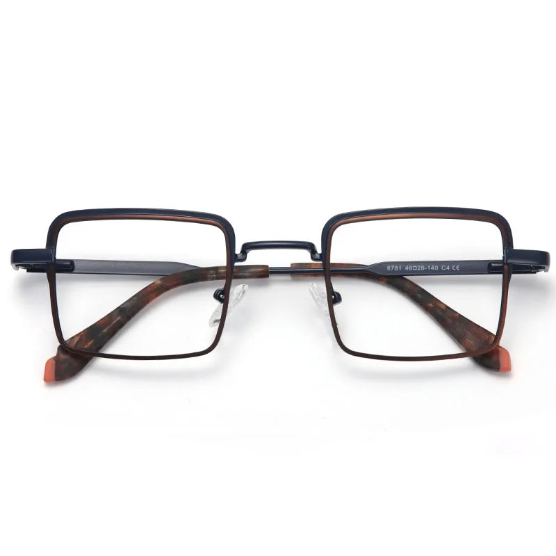 Muzz Unisex Full Rim Square Acetate Titanium Eyeglasses 87814