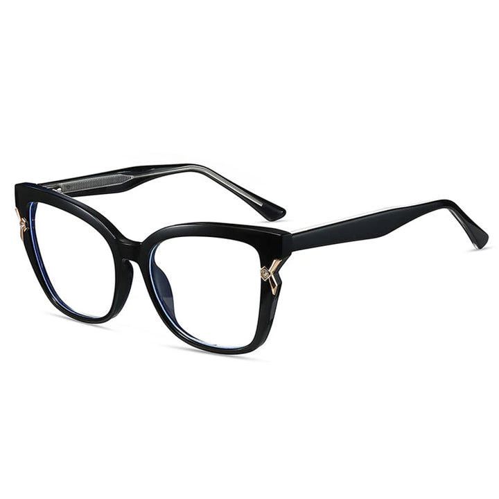 KatKani Women's Full Rim Square Cat Eye Tr 90 Eyeglasses 87312 Full Rim KatKani Eyeglasses