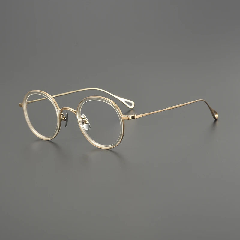 Gatenac Women's Full Rim Oval Square Acetate Titanium Eyeglasses G1583