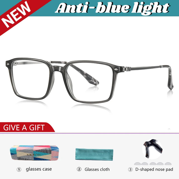 Vicky Women's Full Rim Square Tr 90 Alloy Reading Glasses 77238