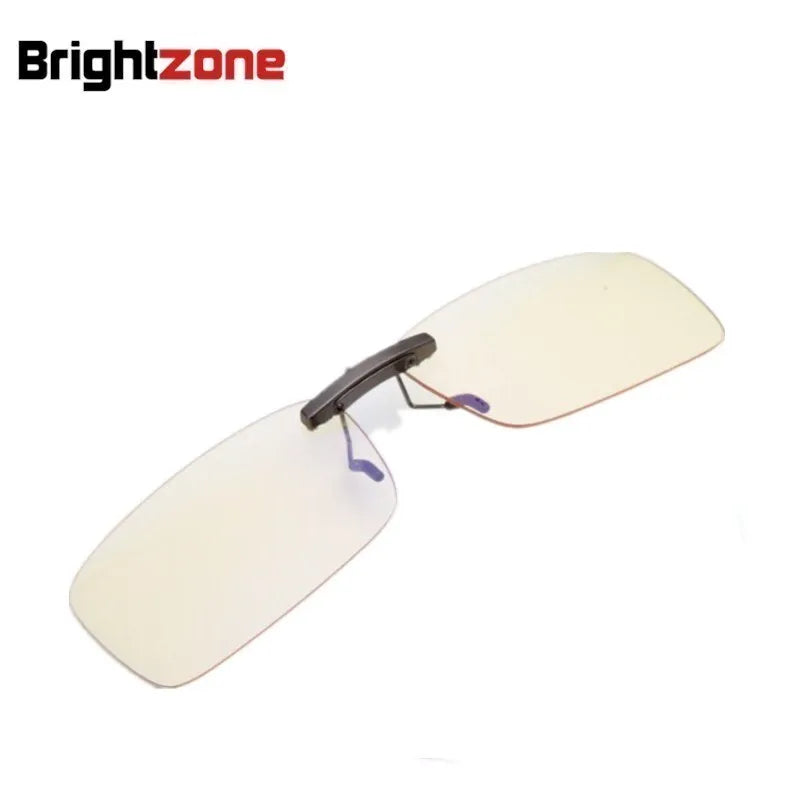 Brightzone Unisex Rimless Square Yellow Anti Blue Clip On Sunglasses 8007 Clip On Sunglasses Brightzone GC01 light yellow