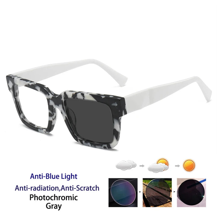 Kocolior Unisex Full Rim Square Acetate Reading Glasses 62016