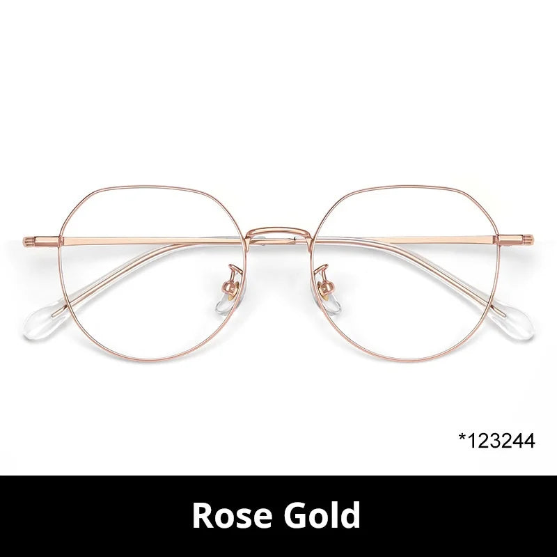 Xbora Women's Full Rim Flat Top Oval Titanium-Alloy Eyeglasses 123244