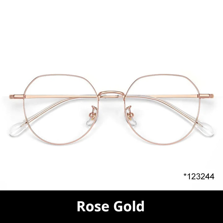 Xbora Women's Full Rim Flat Top Oval Titanium-Alloy Eyeglasses 123244