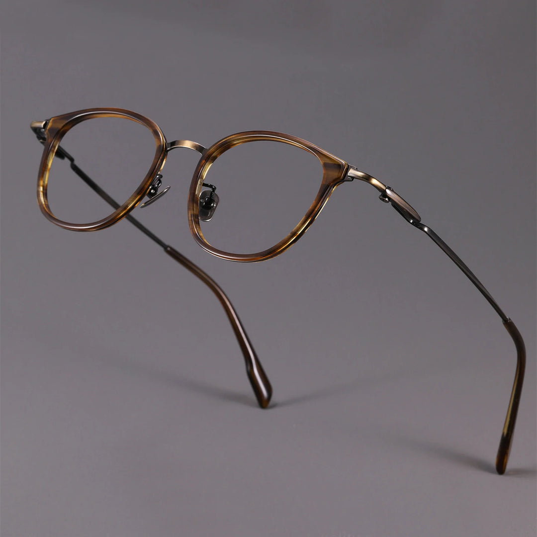 Black Mask Unisex Full Rim Oval Titanium Eyeglasses BM-0059