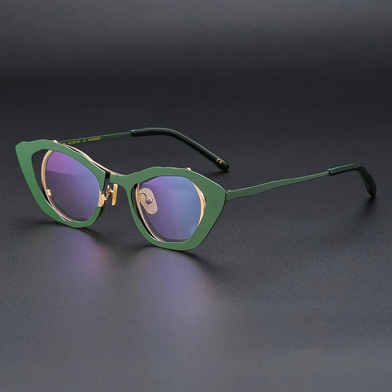 Muzz 0099 women's cat eye pure titanium prescription eyeglasses — view 4