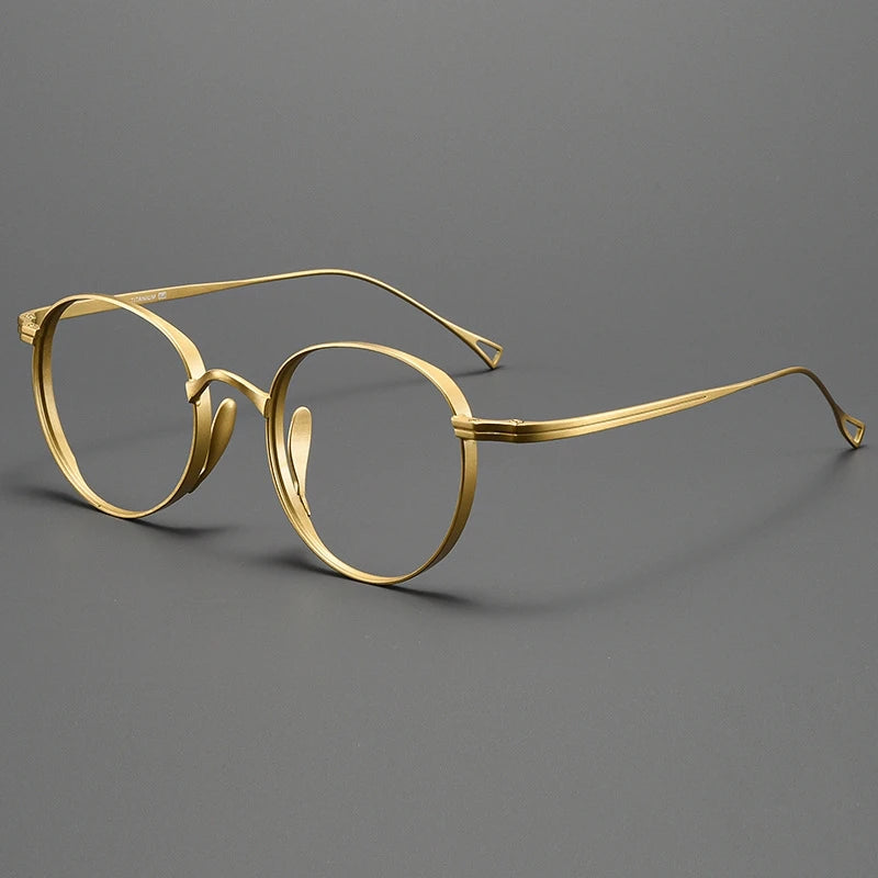 Yimaruili Women's Full Rim Oval Round Titanium Eyeglasses 610519
