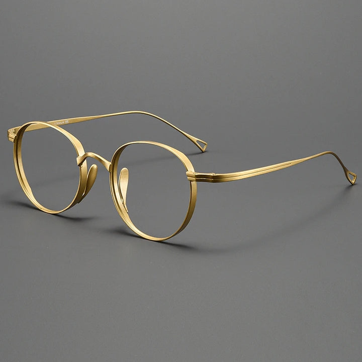 Yimaruili Women's Full Rim Oval Round Titanium Eyeglasses 610519
