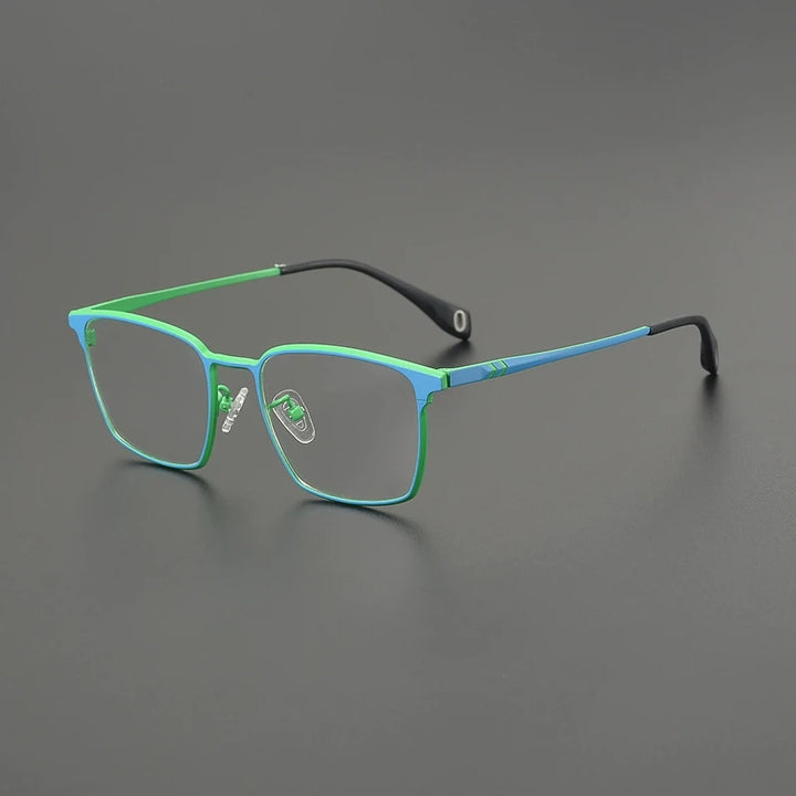Gatenac Women's Full Rim Flat Top Square Titanium Eyeglasses G85856