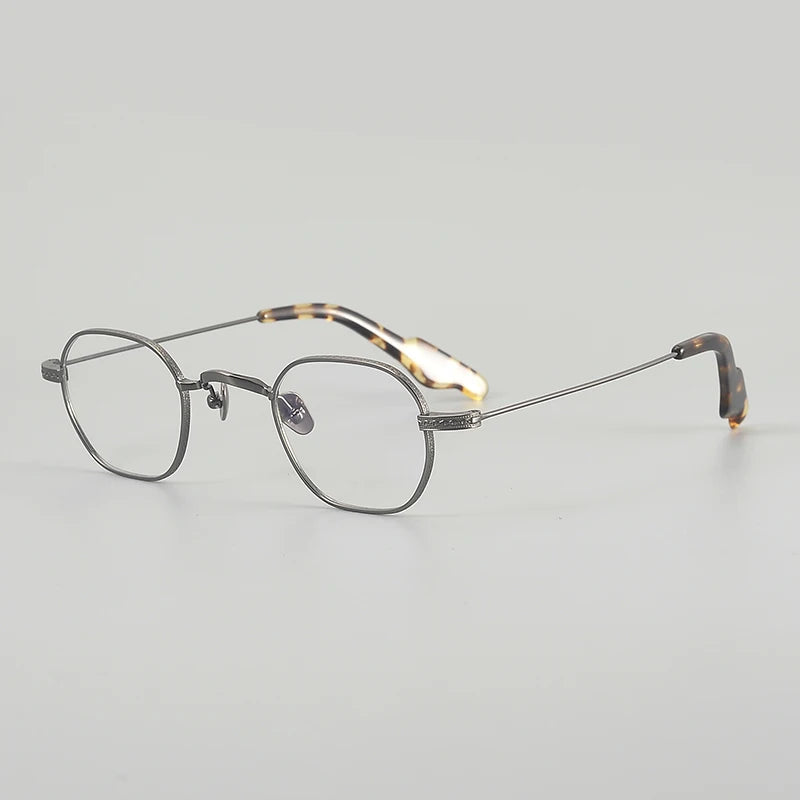 Muzz 652F men's small square IP titanium prescription eyeglasses — view 5