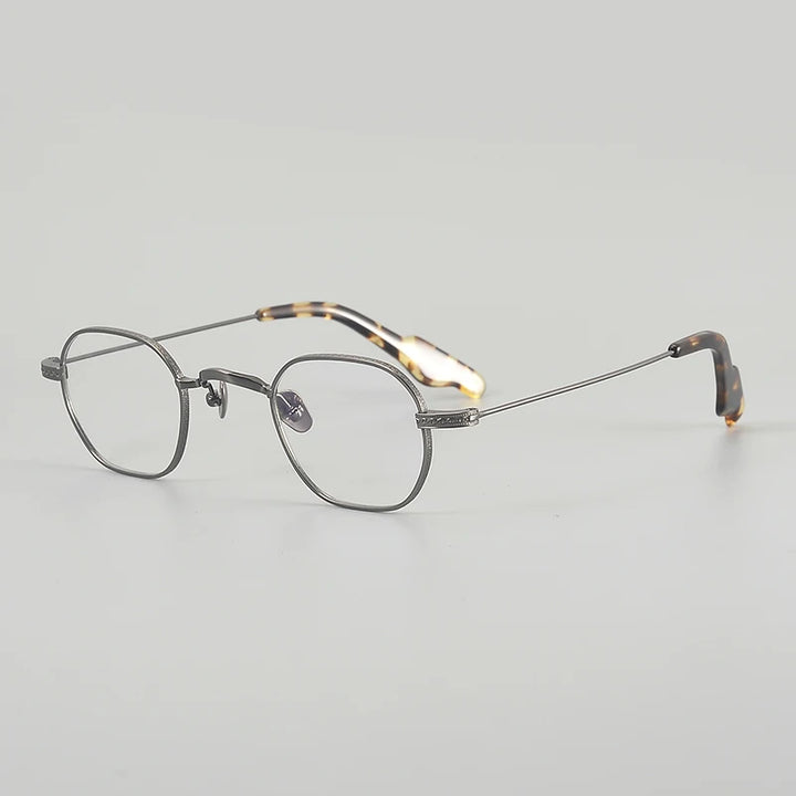 Muzz 652F men's small square IP titanium prescription eyeglasses — view 5