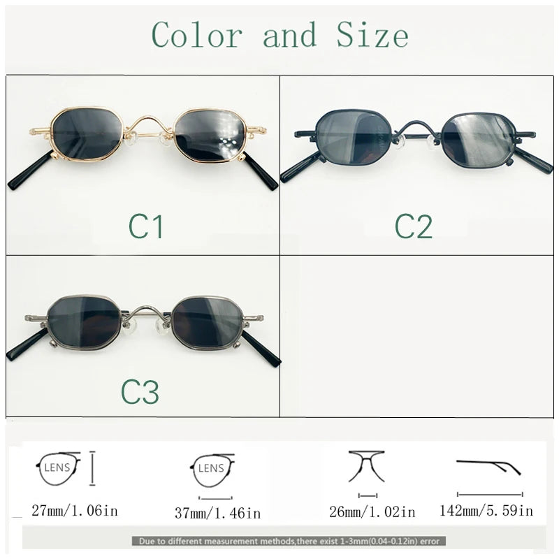 Yujo Women's Full Rim Polygon Square Alloy Eyeglasses Flip Out Sunglasses 14135