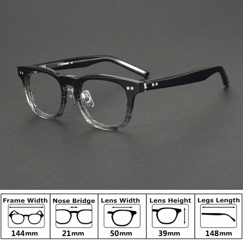 Bobbie Unisex Full Rim Square Acetate Eyeglasses NP-161