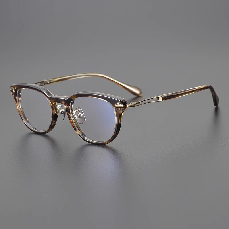 Gatenac Unisex Full Rim Square Acetate Titanium Gxyj1121 Full Rim Gatenac   