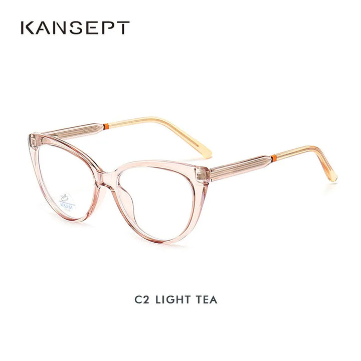 Kansept Women's Full Rim Cat Eye Polycarbonate Eyeglasses 8342 Full Rim Kansept 8342C2 CHINA 