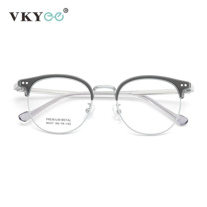 Vicky Men's Full Rim Oval Alloy Acetate Reading Glasses 8037 Reading Glasses Vicky