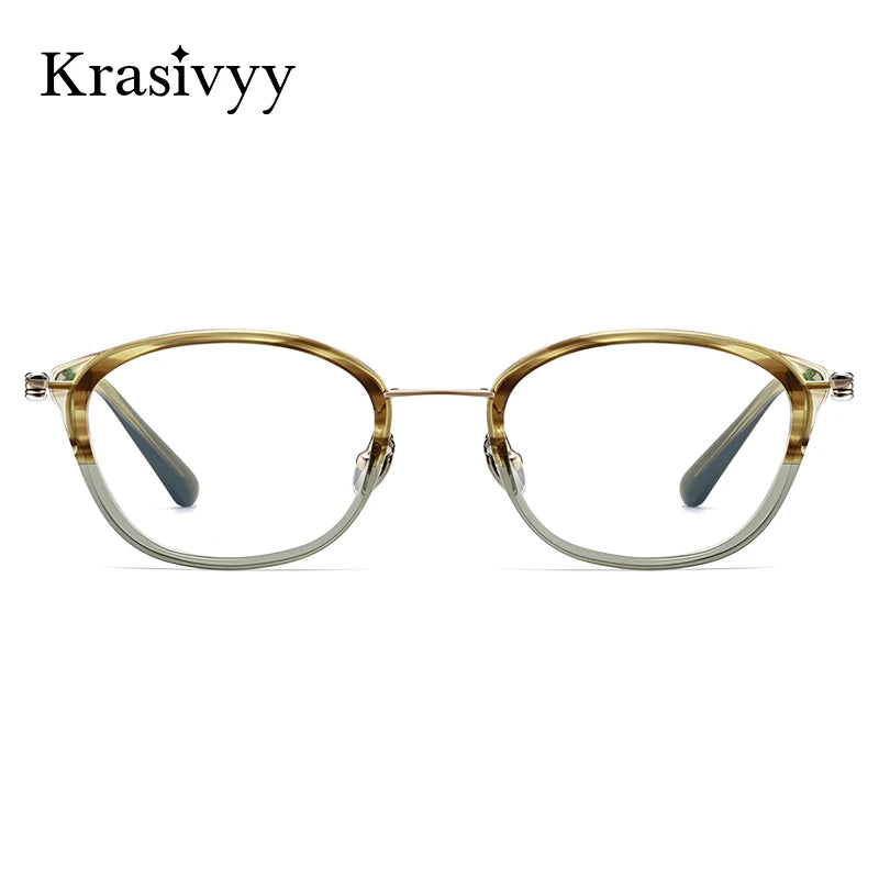 Krasivyy Unisex Full Rim Oval Titanium Prescription Eyeglasses ARLT6906 - view 2