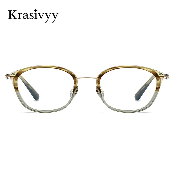 Krasivyy Unisex Full Rim Oval Titanium Prescription Eyeglasses ARLT6906 - view 2