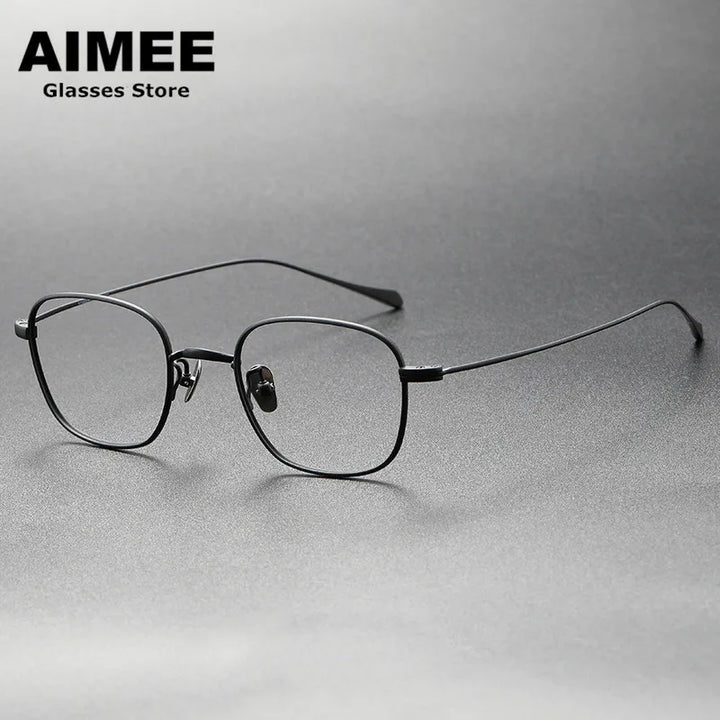 Aimee Unisex Full Rim Square Titanium Eyeglasses 19199 Full Rim Aimee   