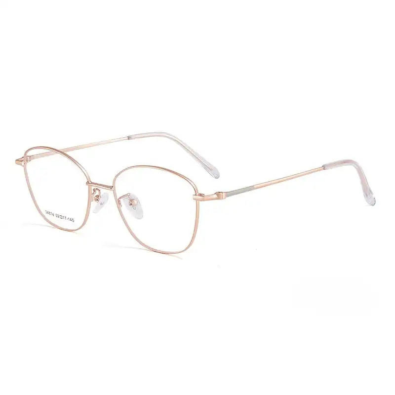 Summer Flower Women's Full Rim Square Cat Eye Alloy Eyeglasses 634874