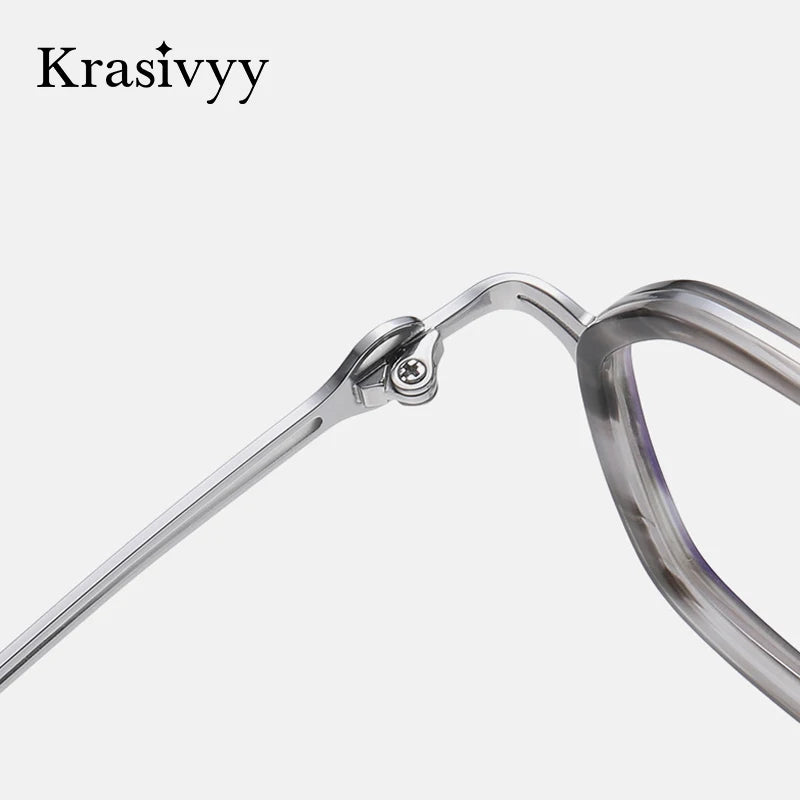 Krasivyy Unisex Full Rim Oval Titanium Prescription Eyeglasses ARLT6087 - view 3