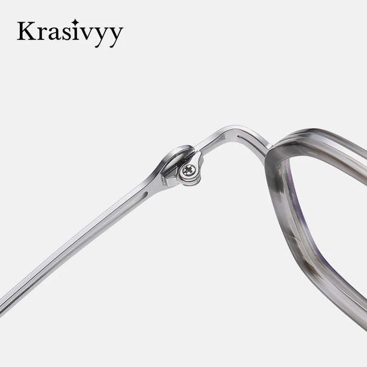 Krasivyy Unisex Full Rim Oval Titanium Prescription Eyeglasses ARLT6087 - view 3